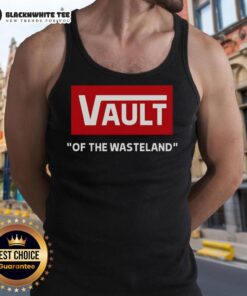 Top Vault Of The Wasteland Tank Top featuring a bold graphic design, perfect for fans of post-apocalyptic fashion.