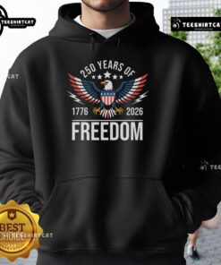 Alt Text: Americas Semi Quincentennial 250th Anniversary Eagle hoodie, celebrating 2026 with a patriotic design.