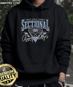 Awesome 2025 OHSAA Girls Tennis Sectionals logo hoodie featuring vibrant colors and sporty design for team spirit.