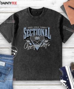Awesome 2025 OHSAA Girls Tennis Sectionals Logo on a Washed T-Shirt, perfect for fans and players alike.