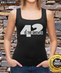 Awesome 42 Is The Answer Tank Top in vibrant colors, perfect for fans of science fiction and humor.