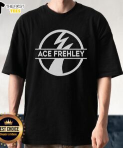Awesome Ace Frehley logo T-shirt featuring iconic rock design, perfect for fans of KISS and vintage music apparel.