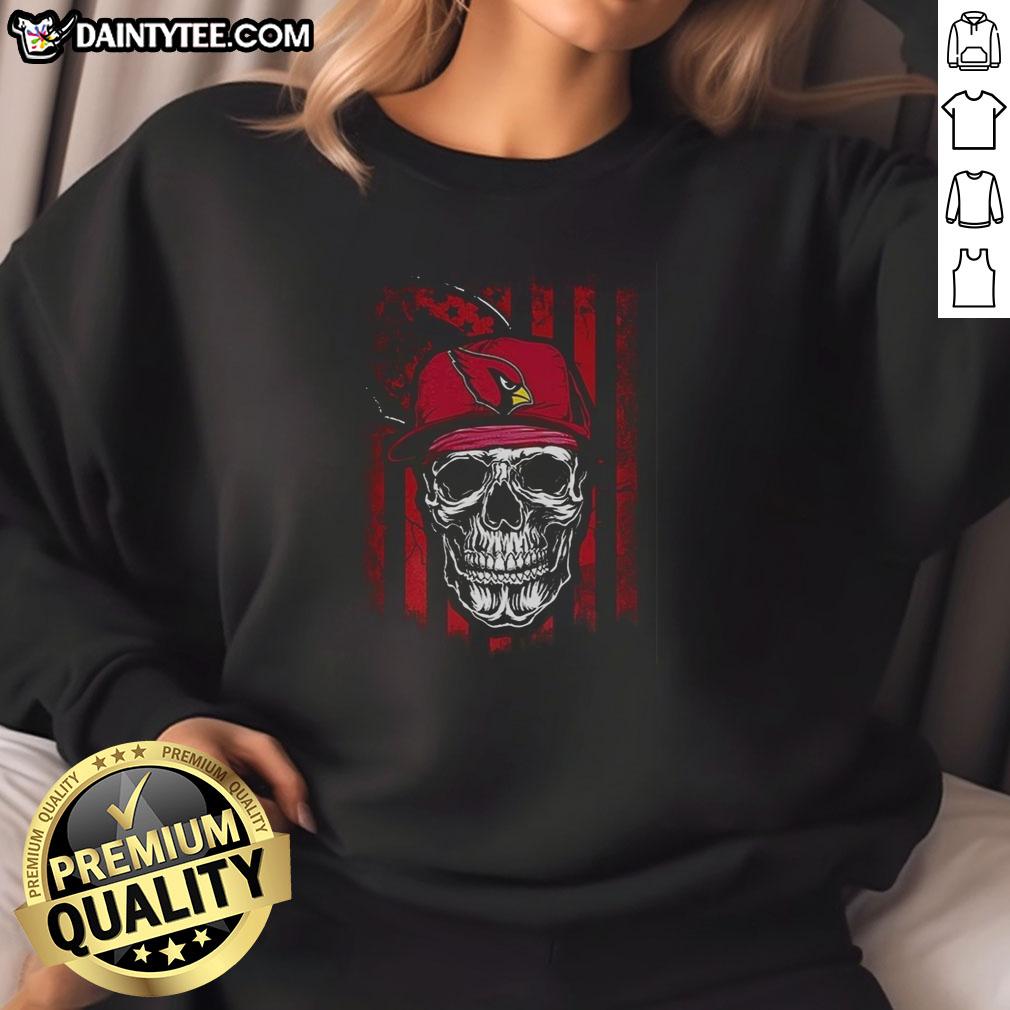 awesome-arizona-cardinals-nfl-skull-flag-sweatshirt Alt Text: Awesome Arizona Cardinals NFL skull flag sweatshirt featuring bold team colors and unique design for fans.