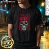 Alt Text: Awesome Arizona Cardinals NFL Skull Flag T-Shirt featuring a bold skull design with the team logo and colors.