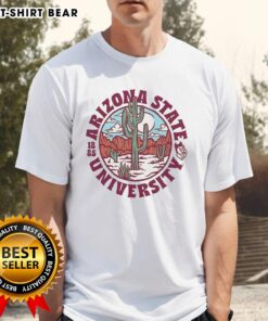 Awesome Arizona State Sun Devils Football T-Shirt featuring ASU logo, celebrating Arizona State University established 1885.