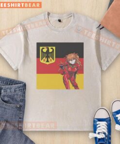 Awesome Asuka Germany Anime Washed T-Shirt featuring a vibrant design of Asuka from popular anime series.