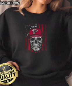 Awesome Atlanta Falcons NFL skull flag sweatshirt, perfect for football fans, showcasing team spirit and style.