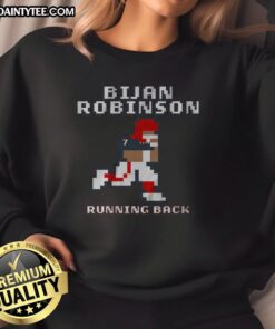 Awesome Bijan Robinson Retro Baller Sweatshirt featuring bold graphics and vintage style for ultimate fan fashion.