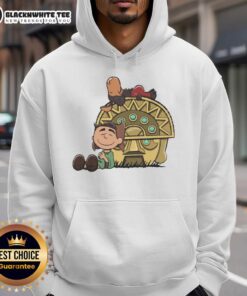 Awesome Boom Baby Peanuts Snoopy Aztec Temple Hoodie featuring vibrant graphics of Snoopy at a colorful Aztec temple.