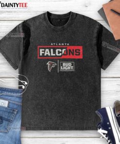 Awesome Bud Light Atlanta Falcons team washed t-shirt featuring vibrant colors and a stylish design for fans.