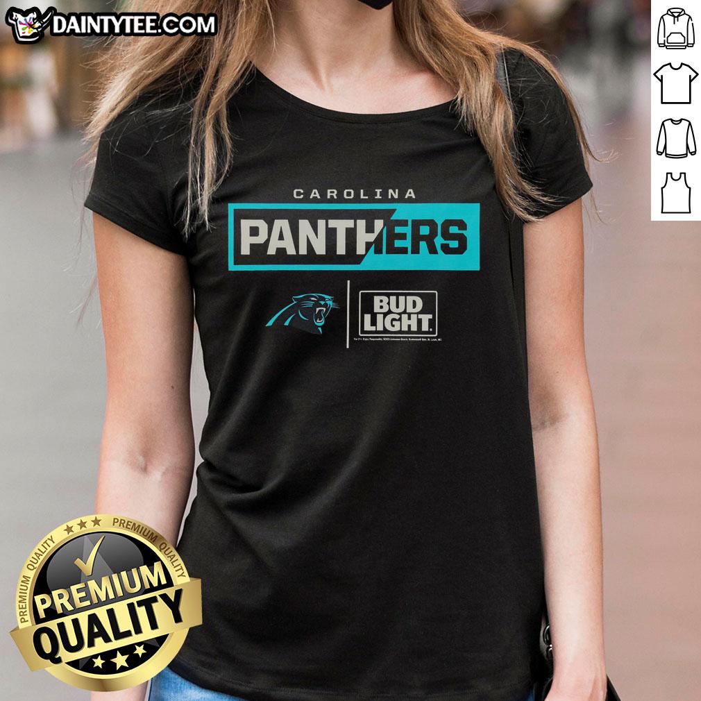awesome-bud-light-carolina-panthers-team-ladies-tee Awesome Bud Light Carolina Panthers team ladies tee featuring vibrant colors and team logo, perfect for game day.