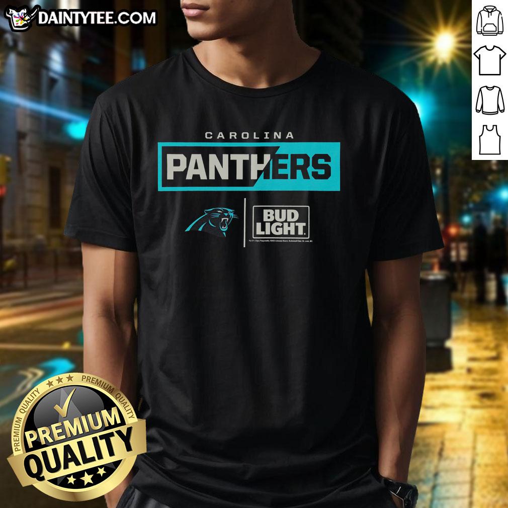 awesome-bud-light-carolina-panthers-team-t-shirt-1 Awesome Bud Light Carolina Panthers Team T-Shirt featuring vibrant team colors and logo, perfect for game day wear.