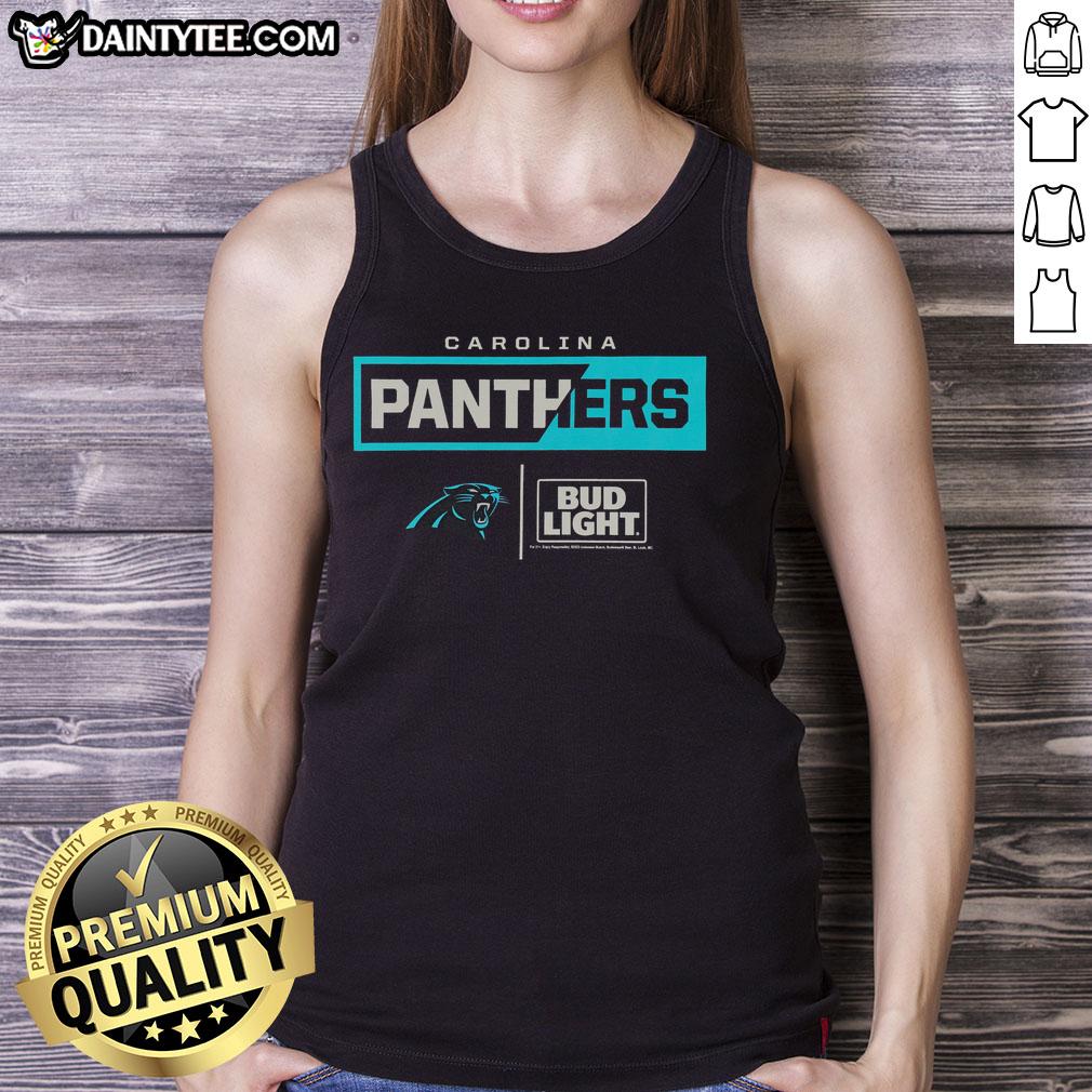 awesome-bud-light-carolina-panthers-team-tank-top Awesome Bud Light Carolina Panthers team tank top in blue, perfect for game day and showing team spirit.