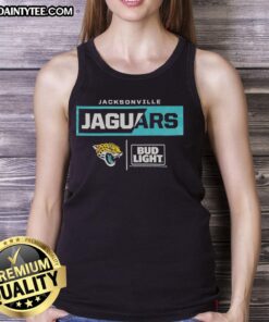 Awesome Bud Light Jacksonville Jaguars team tank top featuring vibrant colors and logo, perfect for game day or casual wear.