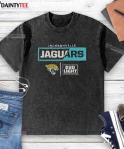 Awesome Bud Light Jacksonville Jaguars team washed t-shirt featuring vibrant colors and a stylish design.