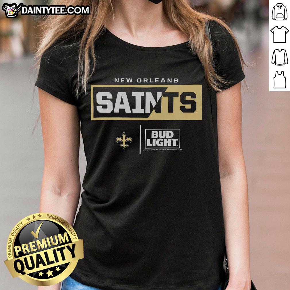 awesome-bud-light-new-orleans-saints-team-ladies-tee Awesome Bud Light New Orleans Saints team ladies tee featuring stylish design and team colors for passionate fans.
