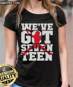 Awesome Buffalo Bills 'We've Got Seventeen' ladies tee showcasing team spirit and style for fans.