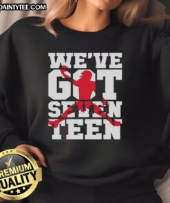 Alt Text: Awesome Buffalo Bills We've Got Seventeen Sweatshirt in blue, showcasing team pride and stylish design for fans.