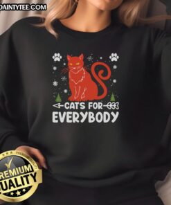 Awesome Cats for Everybody Sweatshirt featuring playful cat graphics, perfect for cat lovers and cozy casual wear.