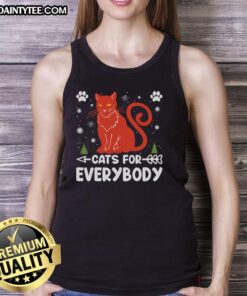 Awesome Cats for Everybody tank top featuring playful cat designs, perfect for cat lovers and casual wear.