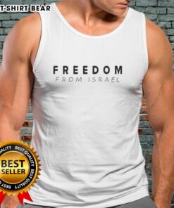 Awesome Charlie Kirk Freedom From Israel tank top featuring bold design and vibrant colors, perfect for supporters of freedom.
