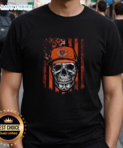 Alt Text: Awesome Chicago Bears NFL Skull American Flag T-Shirt for Football Lovers, showcasing team spirit and style.
