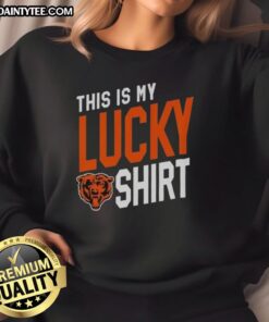 Awesome Chicago Bears sweatshirt, showcasing team spirit and luck, perfect for game day and fans.