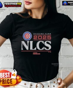Alt Text: Chicago Cubs 2025 Division Series Winner locker room with ladies' tee celebrating the team's victory.