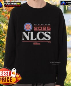 Alt Text: Chicago Cubs 2025 Division Series Winner locker room sweatshirt showcasing team pride and victory.