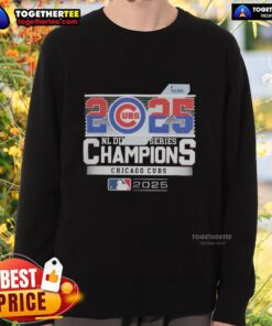 Awesome Chicago Cubs 2025 NL Division Series Champions sweatshirt showcasing team pride and championship spirit.