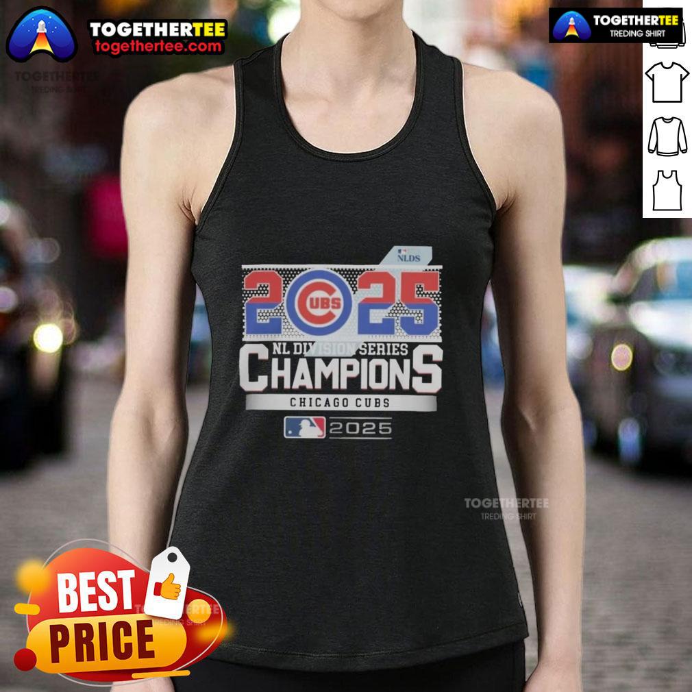 Awesome Chicago Cubs 2025 Nl Division Series Champions Tank Top Awesome Chicago Cubs 2025 NL Division Series Champions tank top featuring team logo and vibrant colors.
