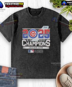 Awesome Chicago Cubs 2025 NL Division Series Champions washed t-shirt featuring vibrant team graphics and soft fabric.