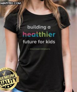 Awesome Children's Hospital Building - A Healthier Ladies Tee showcasing a vibrant hospital design for kids' health.