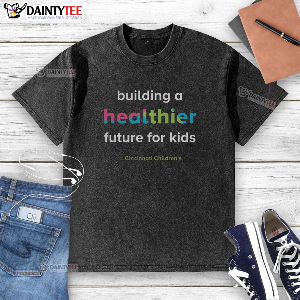 awesome-childrens-hospital-building-a-healthier-washed-t-shirt Alt Text: Exterior of Awesome Children's Hospital building promoting health and wellness, featuring a vibrant washed t-shirt design.