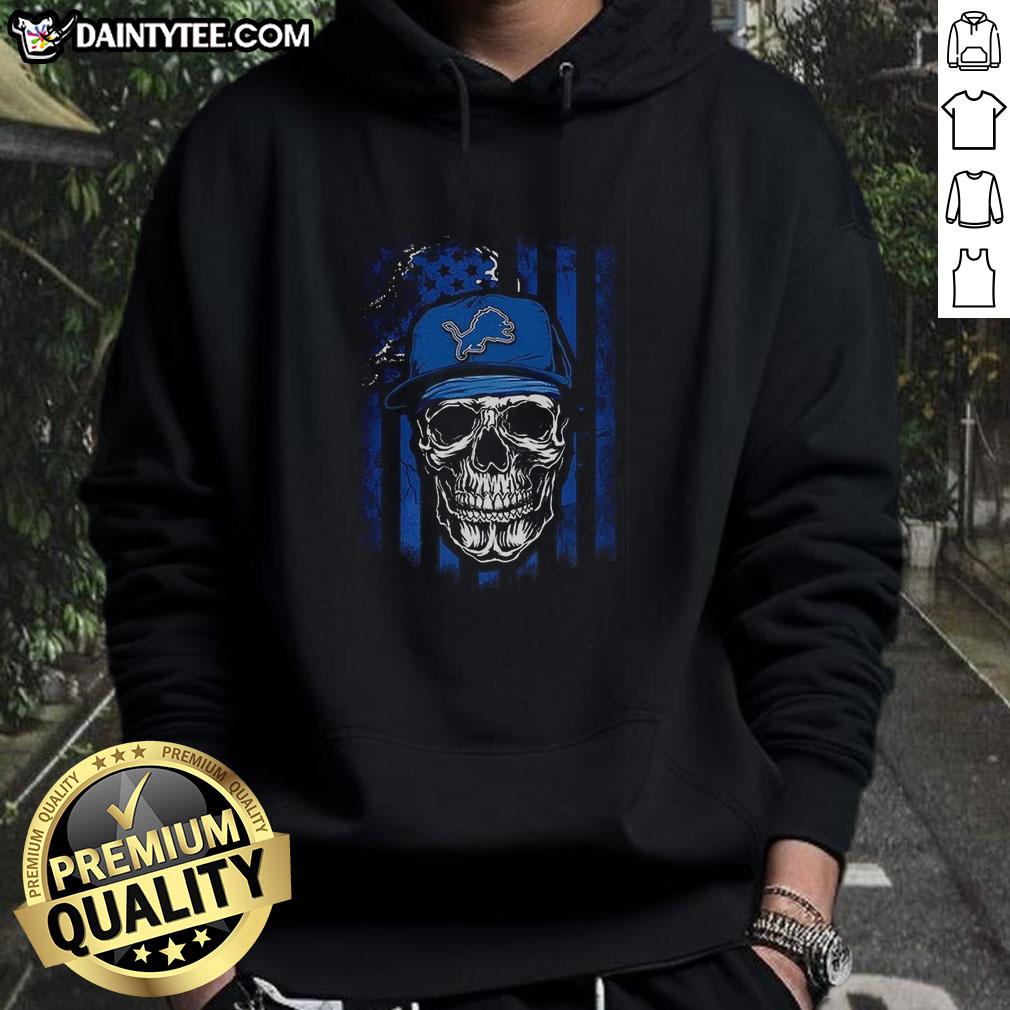 awesome-detroit-lions-nfl-skull-american-flag-football-lover-hoodie Awesome Detroit Lions NFL hoodie featuring a skull design with American flag, perfect for football lovers.