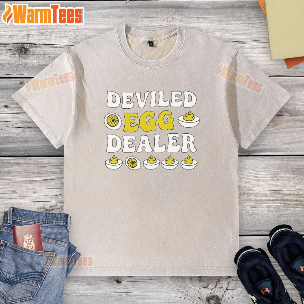 awesome-deviled-egg-dealer-thanksgiving-washed-t-shirt Awesome Deviled Egg Dealer Thanksgiving washed t-shirt featuring a fun egg design, perfect for holiday gatherings.