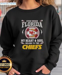 Stylish Kansas City Chiefs sweatshirt, perfect for sunny Florida days, showcasing team spirit and comfort.
