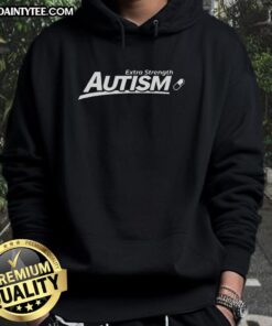 Awesome Extra Strength Autism Hoodie in vibrant colors, designed for comfort and style, perfect for autism awareness.