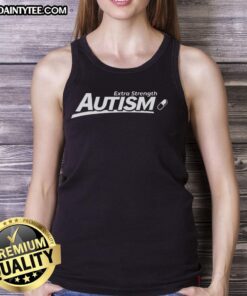 Awesome Extra Strength Autism Tank Top featuring a vibrant design, perfect for raising awareness and expressing support.