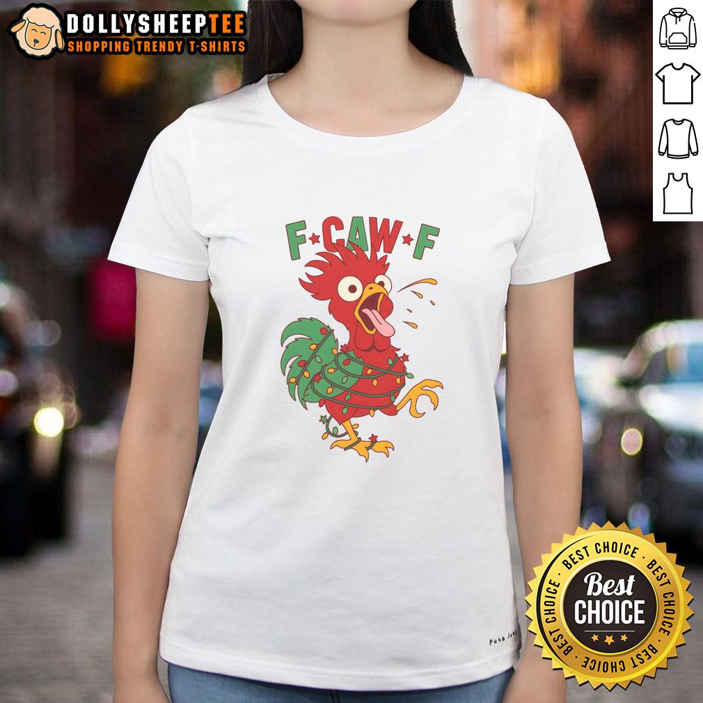 Awesome F Caw F Christmas Santa Crow Ladies Tee Awesome F CAW F Christmas Santa Crow Ladies Tee featuring a festive design perfect for holiday celebrations.