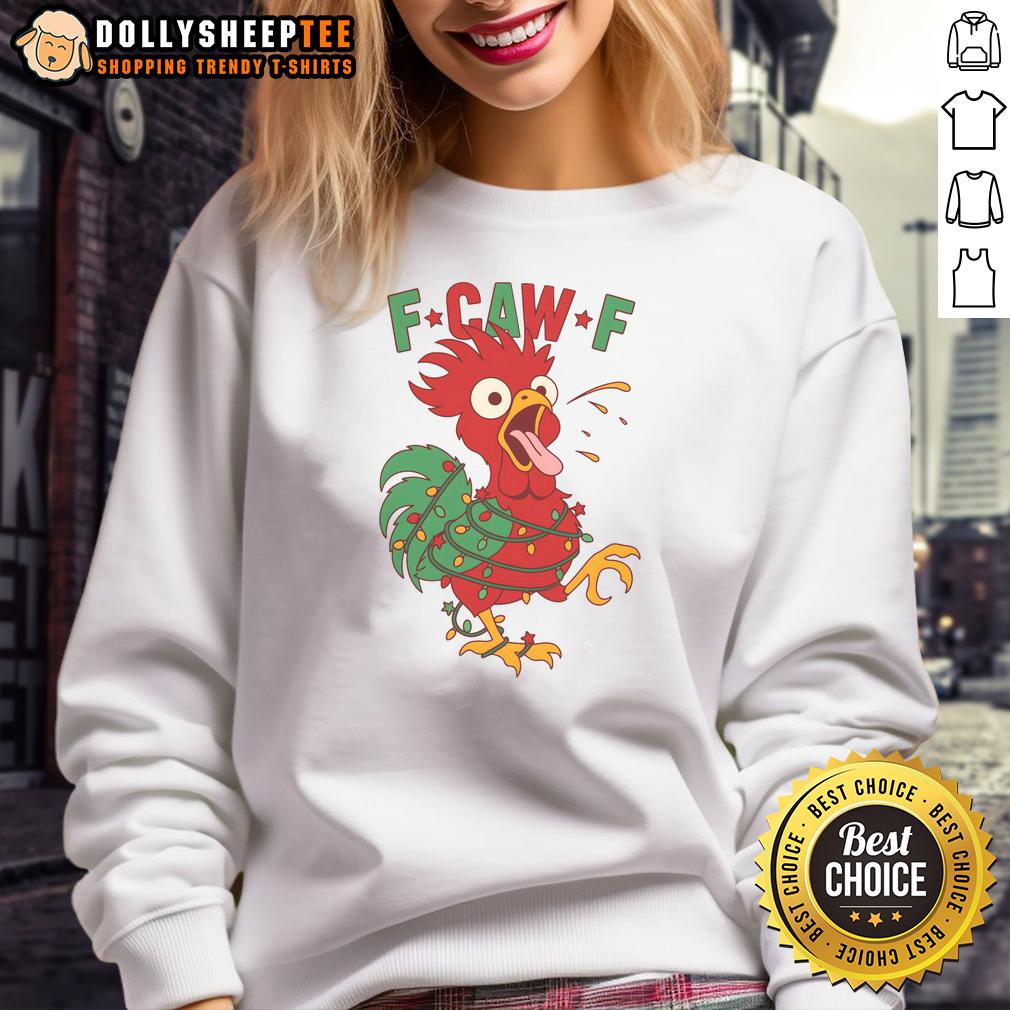 Awesome F Caw F Christmas Santa Crow Sweatshirt Awesome F-CAW F Christmas Santa Crow Sweatshirt featuring a festive design perfect for holiday celebrations.