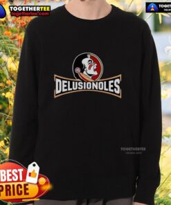 Alt Text: Awesome Florida State Seminoles Delusionoles logo sweatshirt featuring vibrant colors and a trendy design.