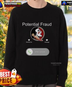 Awesome FSU potential fraud phone screen showing a stylish sweatshirt design with the Florida State University logo.