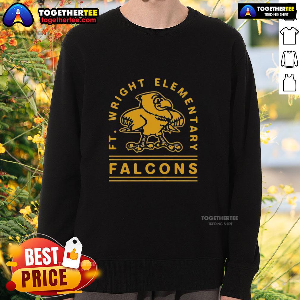 Awesome Ft Wright Falcons Gold Arch Sweatshirt Awesome Ft. Wright Falcons gold arch sweatshirt featuring vibrant team logo and comfortable design for fans.