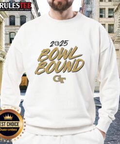 Alt Text: Awesome Georgia Tech Yellow Jackets Football 2025 Bowl Bound Sweatshirt in team colors, perfect for fans.