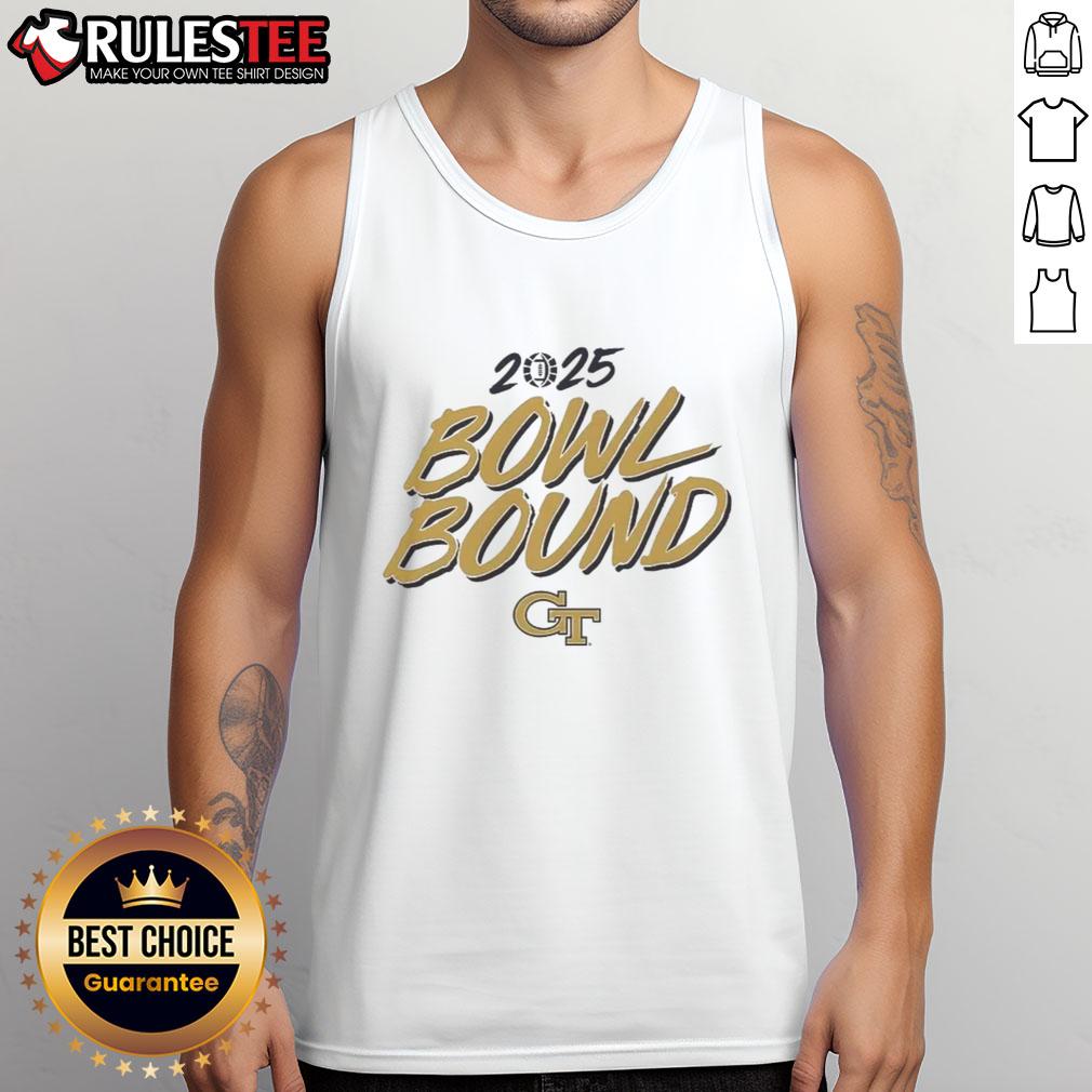awesome-georgia-tech-yellow-jackets-football-2025-bowl-bound-tank-top Awesome Georgia Tech Yellow Jackets Football 2025 Bowl Bound tank top featuring team colors and logo design.