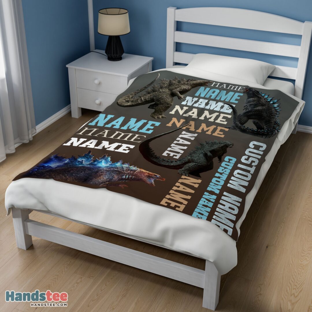 awesome-godzilla-blanket-fleece-customized-blanket-mk-02 Premium Godzilla Blanket Fleece Customized Blanket - Image 4