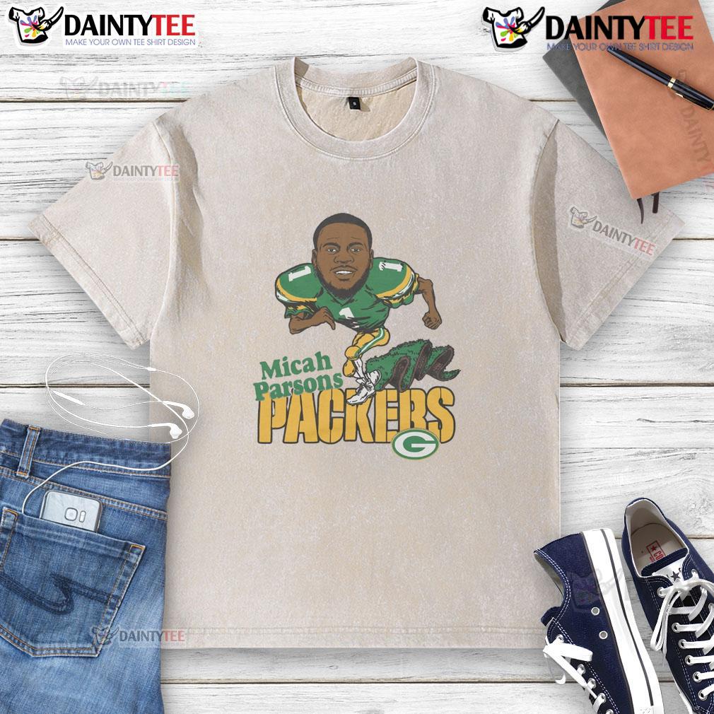 awesome-green-bay-packers-micah-parsons-washed-t-shirt Awesome Green Bay Packers Micah Parsons T-Shirt - Image 3