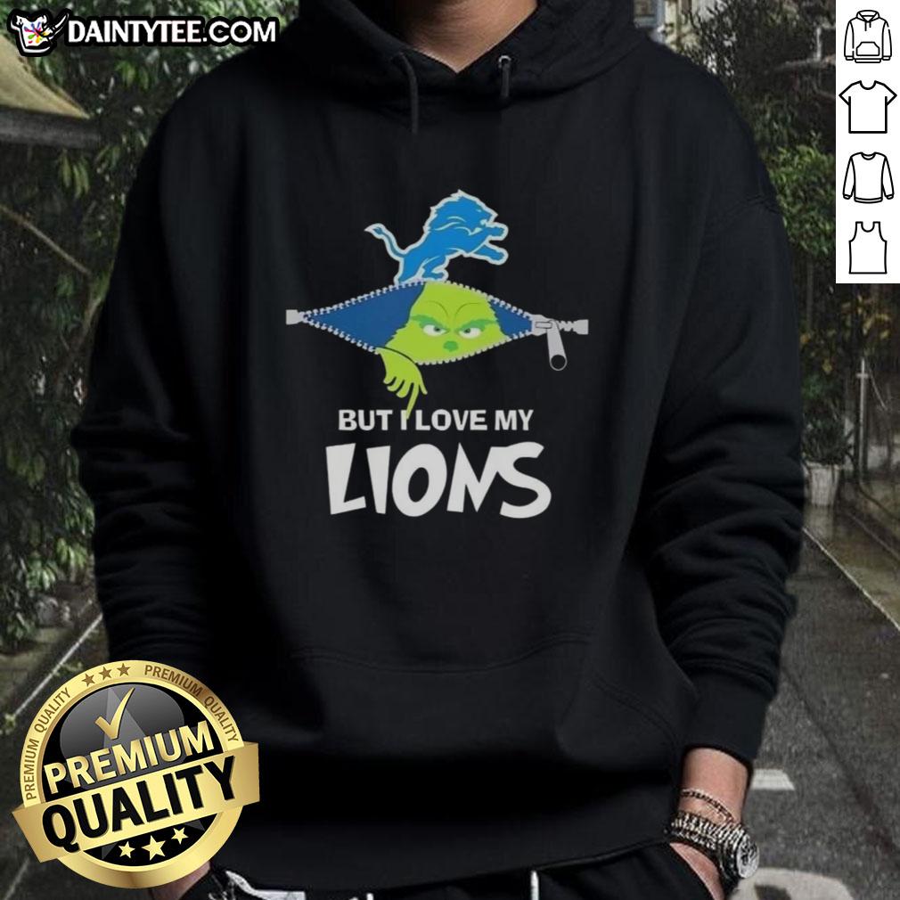 awesome-grinch-but-i-love-my-detroit-lions-football-hoodie Awesome Grinch hoodie featuring Detroit Lions logo, perfect for football fans celebrating the holidays in style.