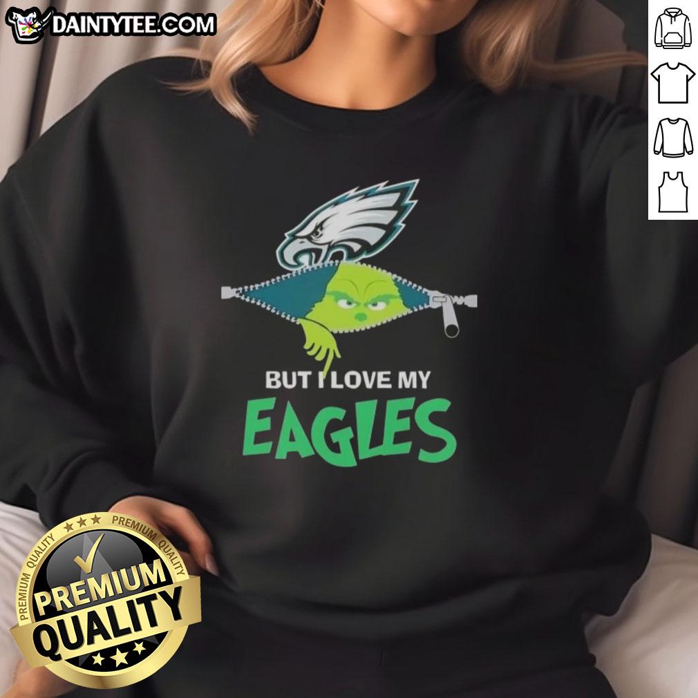 awesome-grinch-but-i-love-my-philadelphia-eagles-football-sweatshirt Awesome Grinch sweatshirt showcasing love for Philadelphia Eagles football, perfect for fans during the holiday season.